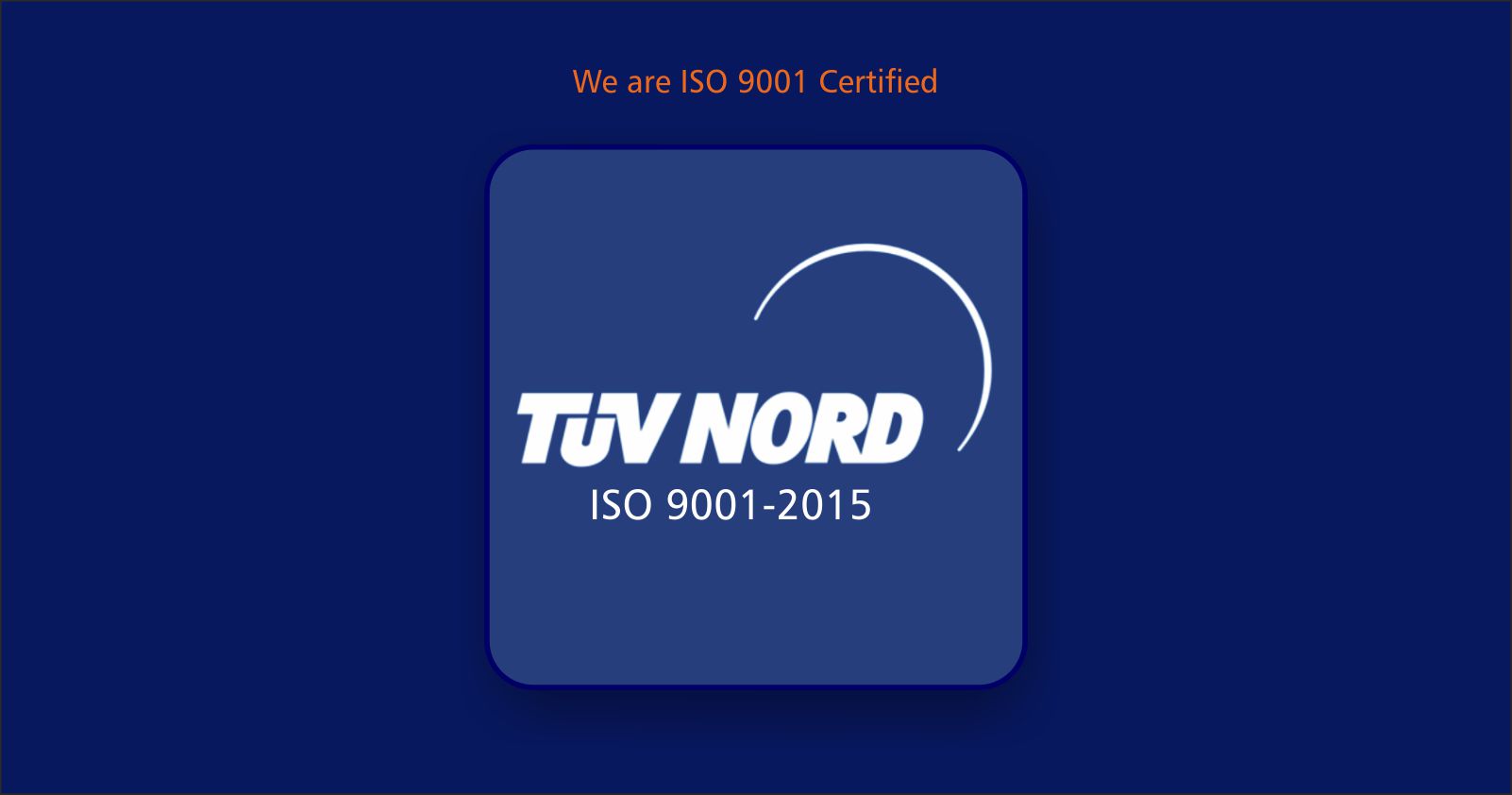 Delighted to Announce: We are ISO 9001 Certified!